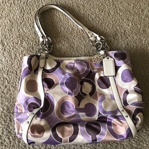 Coach Alexandra Outline Opt Art Tote Bag Lilac